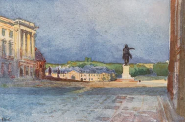 Royal Court, with Statue of Louis XIV, Versailles